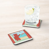 Dessous-de-verre Penser à toi Teddy Bear Missing You mignon Art (Côté Droit)