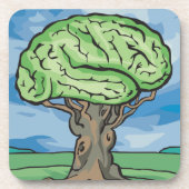 Dessous-de-verre Pensez au cerveau vert (Devant)