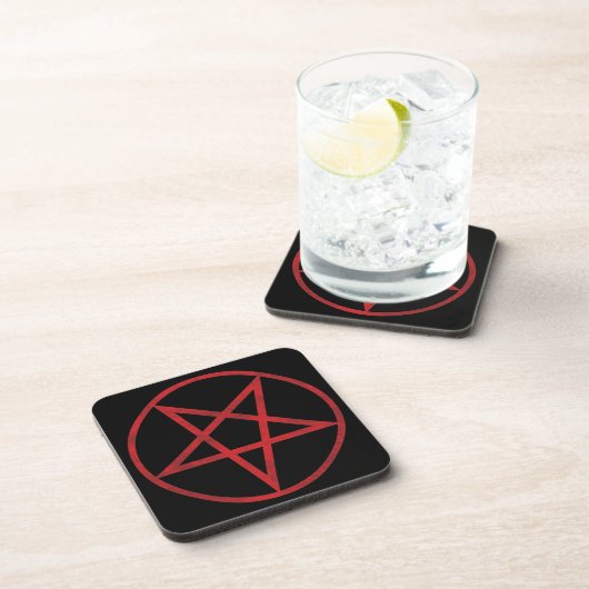 Dessous-de-verre Pentagramme rouge (Côté Droit)