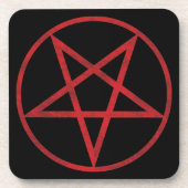 Dessous-de-verre Pentagramme rouge (Devant)
