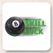 Dessous-de-verre Perdre la compétence gagner la chance 8 balle (Devant)