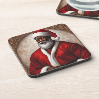 Dessous de verre Père Noël afro-américains