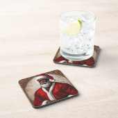 Dessous de verre Père Noël afro-américains (Côté Droit)