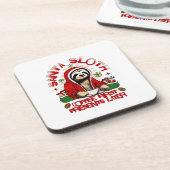 Dessous-de-verre Père Noël café paresseux (Côté gauche)