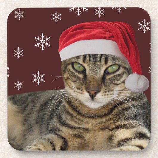 Dessous de verre père Noël Cat (Devant)