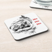 Dessous de verre père Noël Ho Ho Ho (Côté gauche)