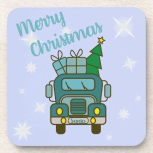 Dessous-de-verre Père Noël vue de devant Joyeux Noël