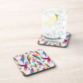 Dessous-de-verre Perroquets de style d'aquarelle (Côté Droit)