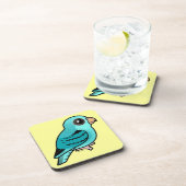 Dessous-de-verre Perruche barrée par turquoise (Côté Droit)