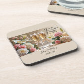Dessous-de-verre Personalised Wedding Hard plastic coaster (Côté gauche)