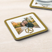 Dessous-de-verre Personalized Artisan Monogram A | Wood Frame (Côté gauche)