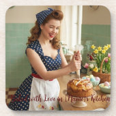 Dessous-de-verre Personalized Easter Pin-Up Kitchen Drink Coaster (Devant)