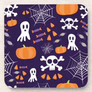 Dessous-de-verre Personnages amusants et effrayants d'Halloween
