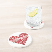 Dessous de verre personnalisé Heart of Hearts (Côté)