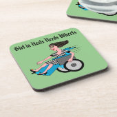 Dessous-de-verre Personnaliser en fauteuil roulant - Couvre-boisson (Côté gauche)