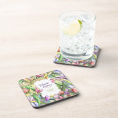 Dessous-de-verre Personnaliser l'aquarelle florale en relief (Côté Droit)