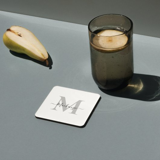 Dessous-de-verre Personnaliser le nom initial du monogramme