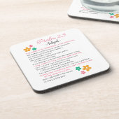 Dessous-de-verre Personnaliser Psaume 23-NIV Bible Scripture Fleurs (Côté gauche)