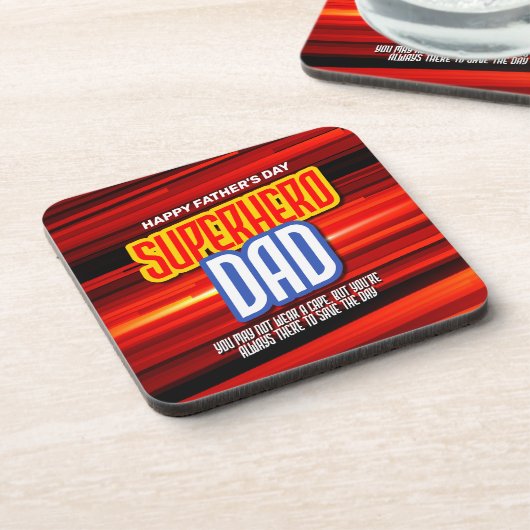Dessous-de-verre Personnaliser SuperHero Papa (Côté gauche)