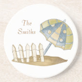 Dessous de verre personnalisés de grès de plage de (Devant)