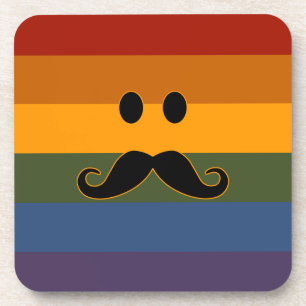 Dessous de verre personnalisés de Mustache Pride