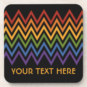 Dessous de verre personnalisés Motif Rainbow Chevr