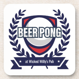 Dessous-de-verre Personnalisez Ce Logo De Bière Pong