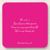 Dessous-de-verre Personne spéciale (Devant)