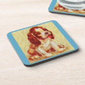 Dessous-de-verre petit chiot beagle mignon (Côté gauche)