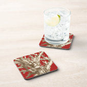 Dessous-de-verre Petit corail en rouge (Côté Droit)