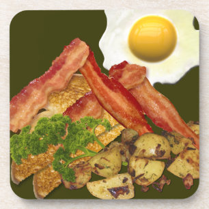 Dessous-de-verre Petit-déjeuner Oeufs de bacon paysager