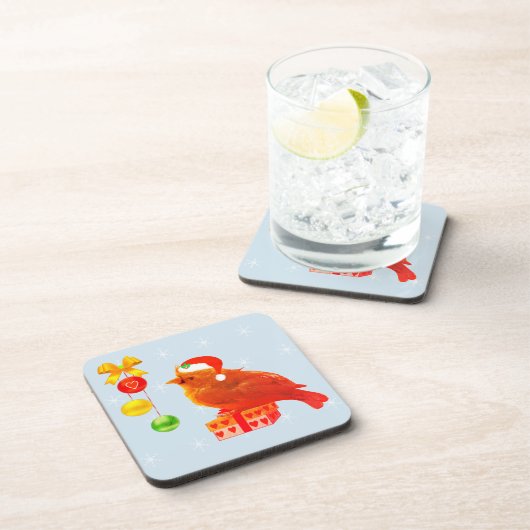 Dessous-de-verre Petit Oiseau de Noël mignon (Côté Droit)