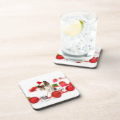 Dessous-de-verre Petit Papillon Chien Noël Santa Hat (Côté Droit)