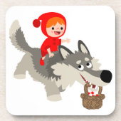 Dessous-de-verre Petit Red Riding Hood and The Wolf Coasters (Devant)