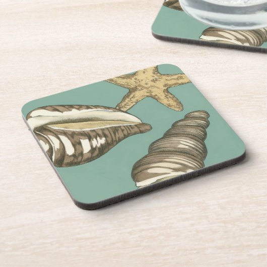 Dessous-de-verre Petit trio Shell Turquoise (Côté gauche)