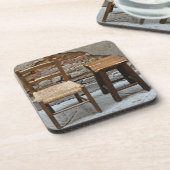 Dessous-de-verre Petite chaise et tabouret, Pienza, Italie (Côté gauche)