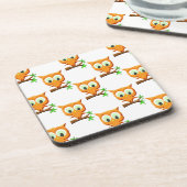 Dessous-de-verre Petite Chouette en dessin sur Motif de branche (Côté gauche)