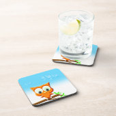 Dessous-de-verre Petite chouette sur une branche (Côté Droit)