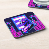 Dessous-de-verre Pharaon Synthwave (Côté gauche)