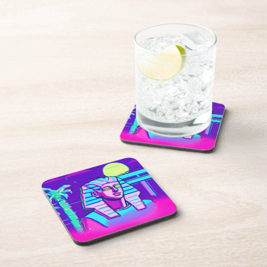 Dessous-de-verre Pharaon Synthwave (Côté Droit)