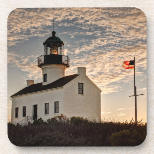 Dessous-de-verre Phare au coucher du soleil, Californie