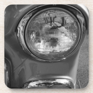 Dessous-de-verre Phare de la Chevy 55 en nuances de gris