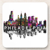 Dessous-de-verre Philadelphie en graffiti Beverage Coaster (Devant)
