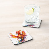 Dessous-de-verre Phoenix en Flames Aquarelle Design (Côté Droit)