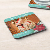 Dessous-de-verre Photo Christmas Poinsettia (Côté gauche)