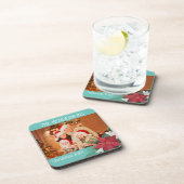 Dessous-de-verre Photo Christmas Poinsettia (Côté Droit)