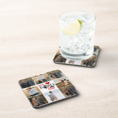 Dessous-de-verre Photo Collage "Happy Fête des pères" Hard Plastic  (Côté Droit)