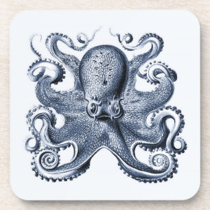 Dessous-de-verre Photo de la marine Blue Octopus par Ernst Haeckel