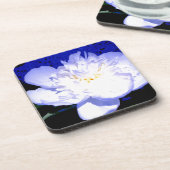 Dessous-de-verre Photo de pivoine blanche et violette (Côté gauche)