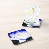 Dessous-de-verre Photo de pivoine blanche et violette (Côté Droit)